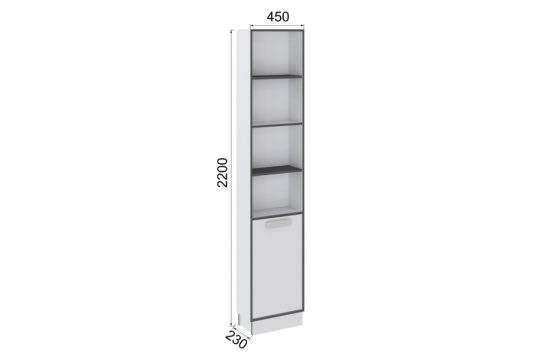 Спальня Тэбби Шкаф торцевой белый