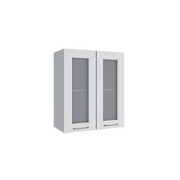 Верхний шкаф Квадро Белая кожа ПС 600