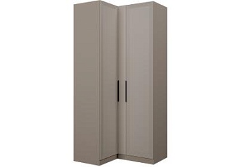 Шкаф угловой 1100 МС Роза Бежевый / Сиена Бежевый софт