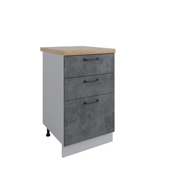 Стол Лофт Бетон тёмный КС3Я 500