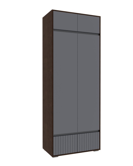 Прихожая Прага шкаф 2 ств венге/графит софт