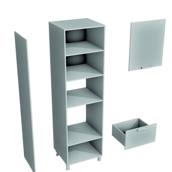 Пенал с нишей под духовку и СВЧ Лотос Кашемир ПДМ 600