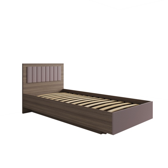 МС Роза Кровать 900 Орех Франклин/Пудра скин