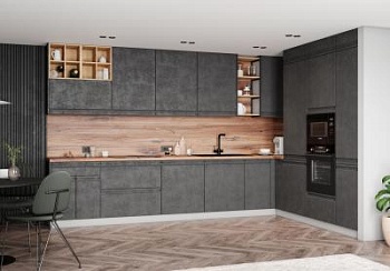 Модульная кухня Скала Бетон Тёмный