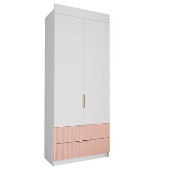 Шкаф 900 с ящиками Лавис ШД 900.1 (Белый/Персик софт)