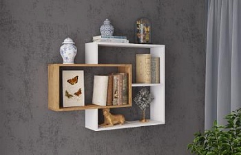 Полка навесная ПНМ-1 белый/дуб крафт золотой