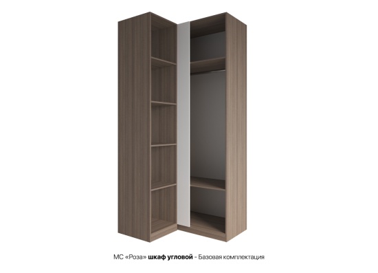 МС Роза Шкаф угловой 1100 Орех Франклин/Ройс Бежевый скин