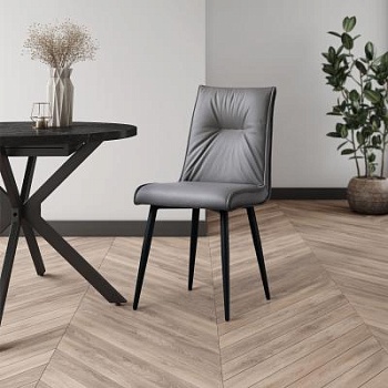 Стул Сенатор (Комплект 2 шт) Кожа Серая