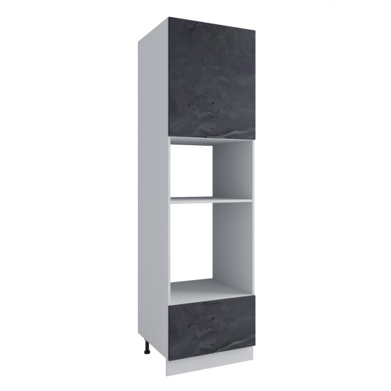 Пенал с нишей под духовку и СВЧ Фенис Арт Сталь ПНС 600