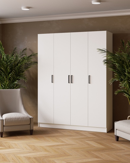 Шкаф комбинированный Ларс (1,6) без зеркала белый