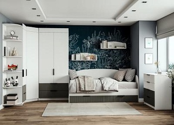 Детская Лавис (Белый/Графит софт)