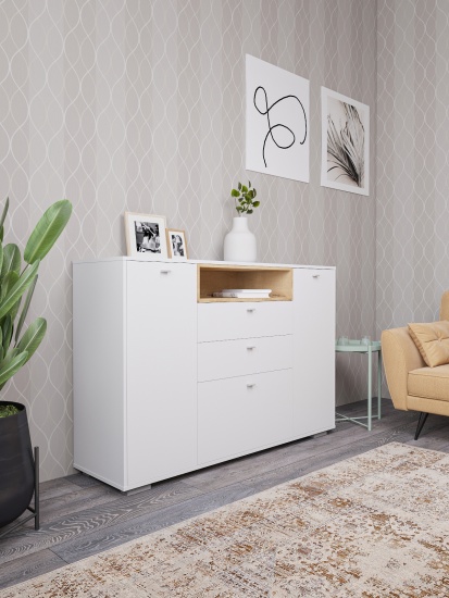 МС Ланс Комод К303 (МП) Белый