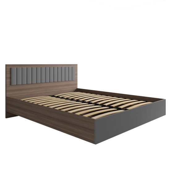 МС Роза Кровать 1600 Орех Франклин/Графит скин