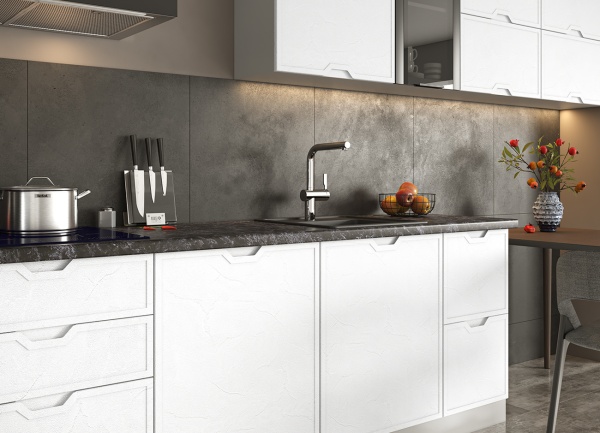 Модульная кухня Арка Штукатурка белая