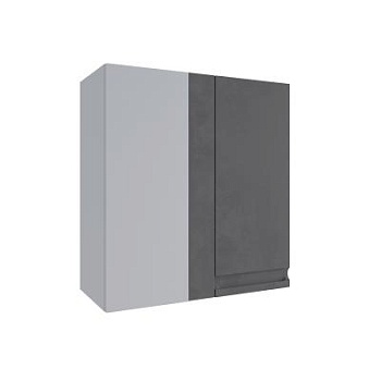 Верхний шкаф Скала Бетон тёмный ПУ 650 правый