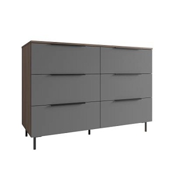 МС Роза Комод 1300 Орех Франклин/Ройс Графит скин