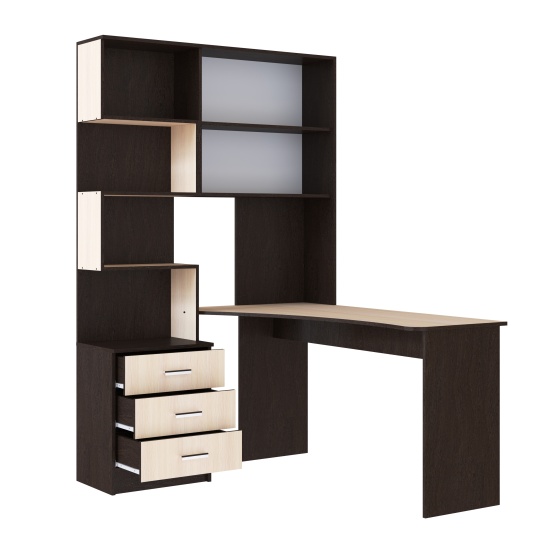 Компьютерный стол №1 Правый Венге/Белфорд