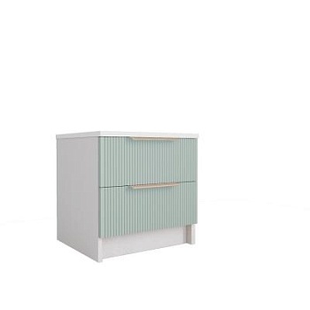 МС Лавис Тумба ТД 400.1 Белый/Белый софт-Зеленый софт