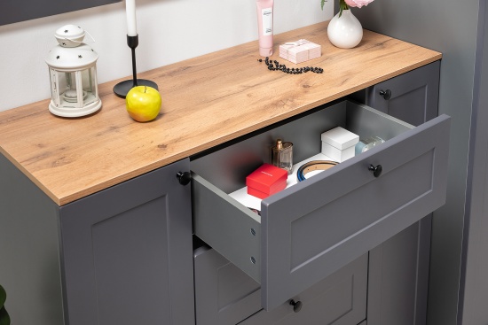 Модульная прихожая Остин Серый Графит/Дуб Вотан