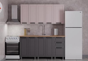 Кухня Лилия 1.6 Кашемир/Сталь