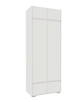 Прихожая Прага шкаф 2 ств. Белый