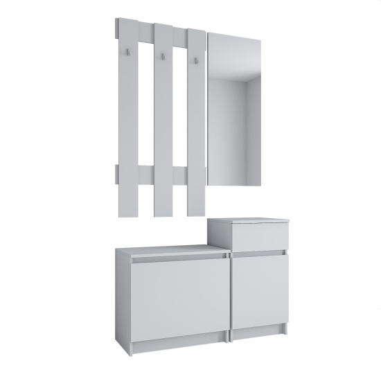 Модульная прихожая МС Мори Белый