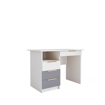 Стол письменный Лавис СТД 1070.1 (Белый/Серый эмалит)