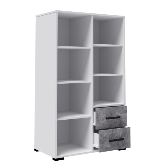 Спальня Лючия стеллаж книжный малый белый/ателье светлое