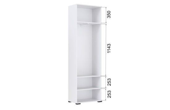 Прихожая Арбе Шкаф платяной белый/палермо бруно