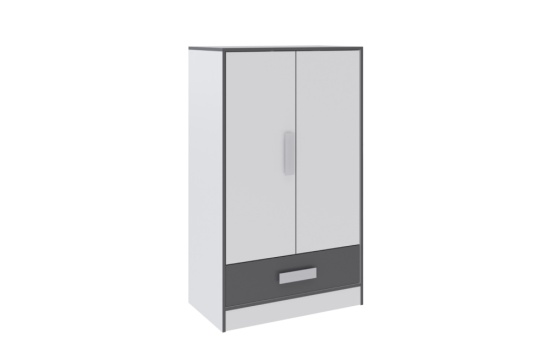 Спальня Тэбби Шкаф малый белый/графит серый