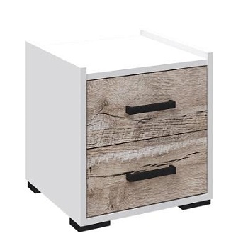 Спальня Соната тумба прикроватная белый/дуб юкон