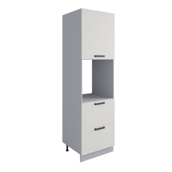 Пенал с нишей под духовку и ящиками Ройс Ваниль софт ПНЯ 600