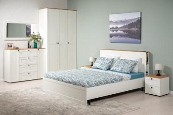 Модульная спальня Остин Белый шагрень/Дуб Вотан