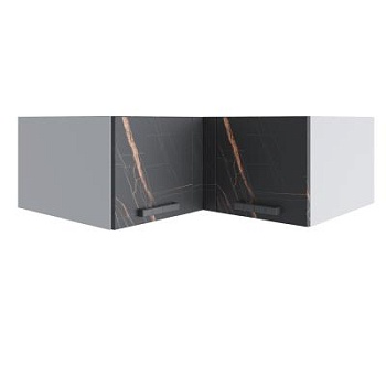 Верхний шкаф Ройс Кварц черный ГПГУ 1000