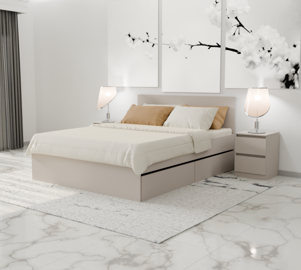 МС Мори Кровать КРМЯ 1600.1 Сатин