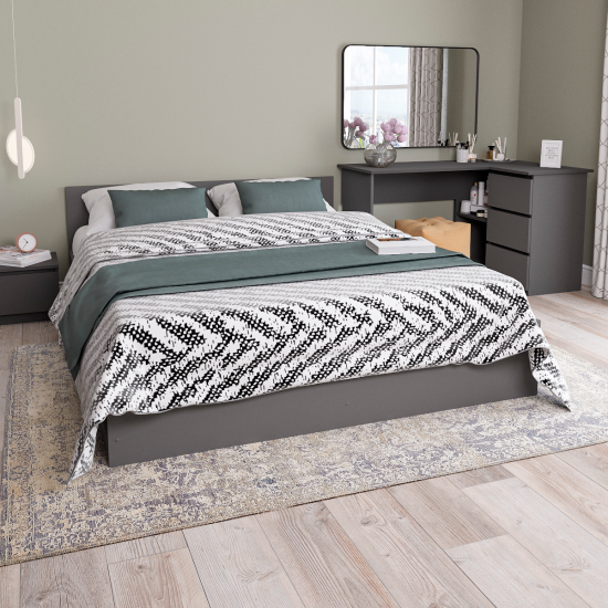 МС Мори Кровать КРМ 1600.1/1 (МП/2) Графит