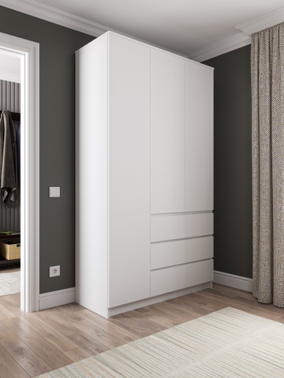 МС Мори Шкаф МШ 1200.1 (МП/3) Белый