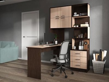 Компьютерный стол №1 Левый Венге/Белфорд