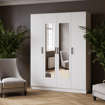 Шкаф комбинированный Ларс (1,6) белый