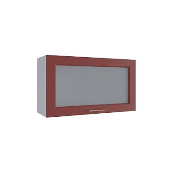 Верхний шкаф Квадро Красная кожа ВПГС 800
