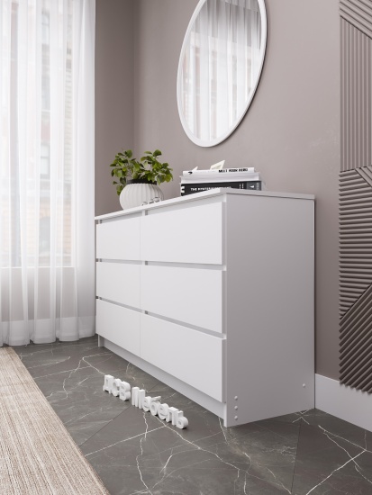 МС Мори Комод МК 1380.6 (МП/3) Белый