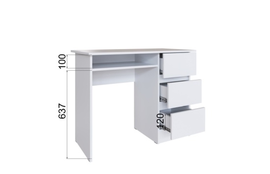 Спальня Мэнкс Стол косметический МСС-20 белый