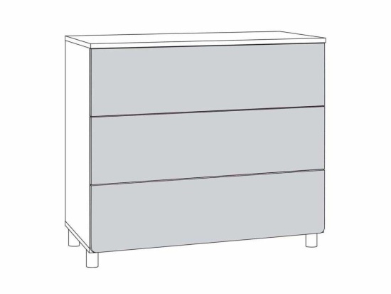 Эйп комод 13.322 Белый/Дуб белый