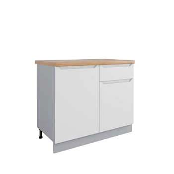 Стол Тренто Белая кожа СШ 1000