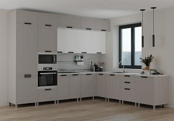 Модульная кухня Лилия Кашемир / Молочный