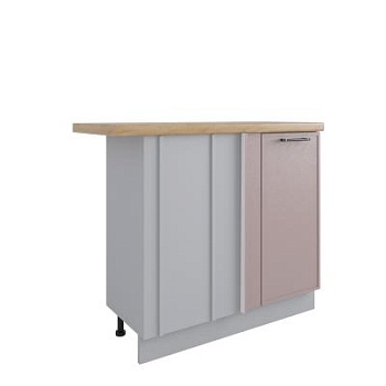 Стол Марта Пудра Скин МСУ 1000 стыковка с глубиной 500