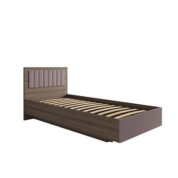 МС Роза Кровать 900 Орех Франклин/Пудра скин