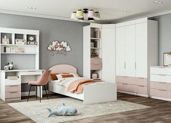 Детская Лавис (Белый/Белый Роза)