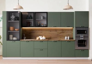 Модульная кухня Ройс Зеленый Скин