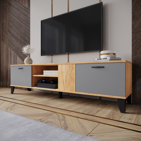 Тумба ТВМ-5 дуб крафт золотой/серый графит